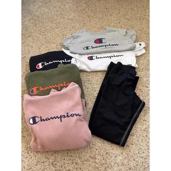 Champion Boy's Bundle of 6 Hoodies and Tshirts Size L and XL - Picture 1 of 1